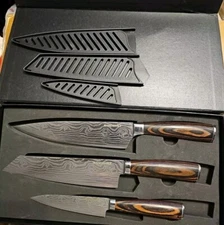 SANDEWILY Professional Kitchen Knives High Carbon Stainless Steel Chef Knife ...