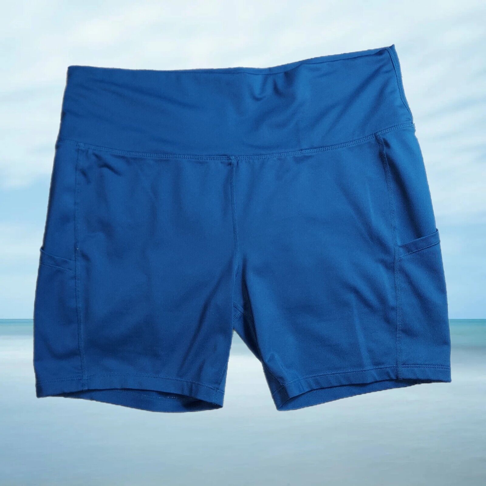 Reel Legends XL Womens Blue Dockside Stretch Pull On Shorts With Side  Pockets
