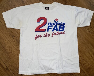 VTG 1994 Washington Bullets 2 FAB For The Future Shirt Webber Juwan XL