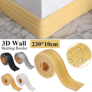 3d Pe Wall Sticker Waterproof Self Adhesive Floral Border