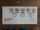 AUSTRALIA 1990 BOOMTIME SET/STRIP 5 STAMPS FDC- HOBART TOWN HALL