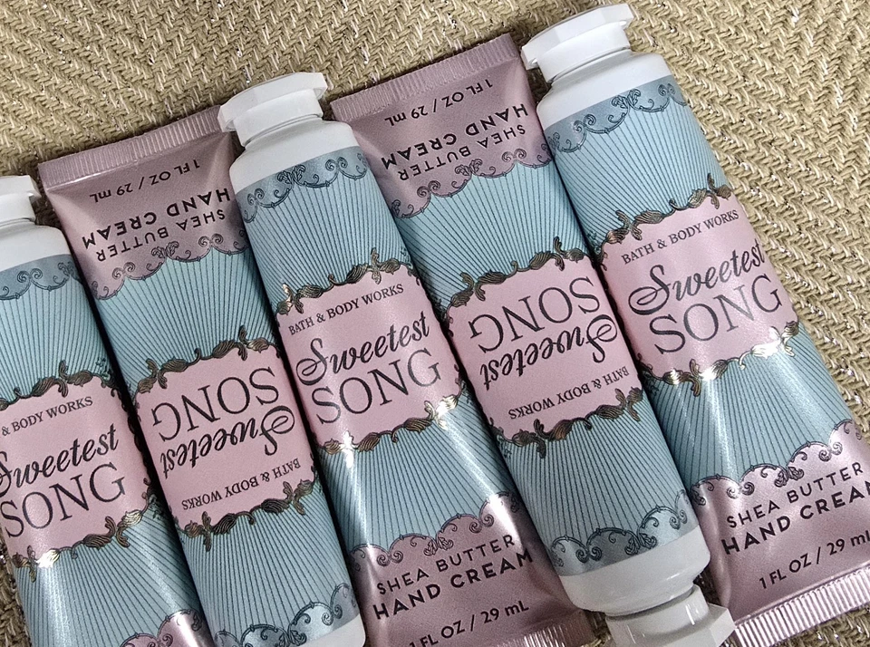 5 Bath & Body Works Sweetest Song Hand Creams 1 Oz Each Screw Tops - Image 2 of 2