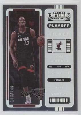 2022-23 Panini Contenders Playoff Ticket 106/249 Bam Adebayo #63 0yk6