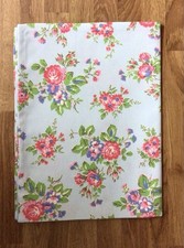 One Tea Towel Handmade W/ Cath Kidston Woodland Rose Blue Cotton Duck New
