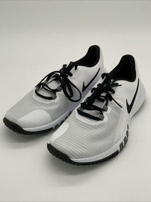 Nike Flex Control TR4 Men Size 8.5 White Black Used CD0197-100