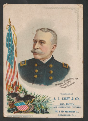 #ad Admiral Dewey Cabinet Size Trade Card Casey Gas amp; Electric Providence $90.00