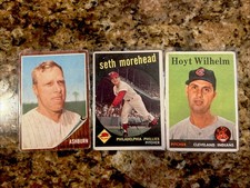 Topps Vintage Baseball Cards 1958  1959 1962 Ashburn/moorehead/wilhelm