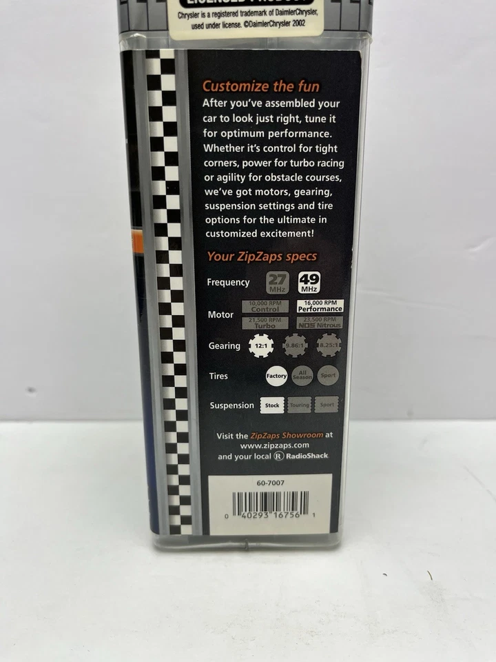 Zip Zaps Micro RC Chrysler PT Cruiser 1:64 Scale Radio Shack New Sealed NOS - Image 4 of 4