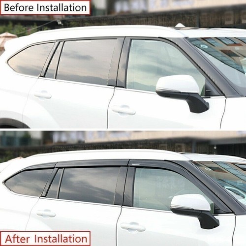 For Toyota Highlander 2020-2022 Window Visor Vent Rain Guards Deflector 6pcs Set - Picture 4 of 20