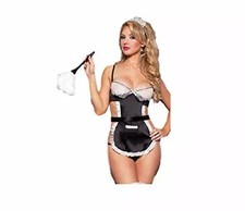 SALES Black White French Maid Fancy Dress Costumes Outfit Size 8/10