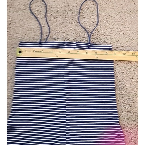 Pagliaccetto ZARA a righe elasticizzato a costine blu navy/bianco pezzo unico taglia M • Usato in ottime condizioni - Foto 3 di 5