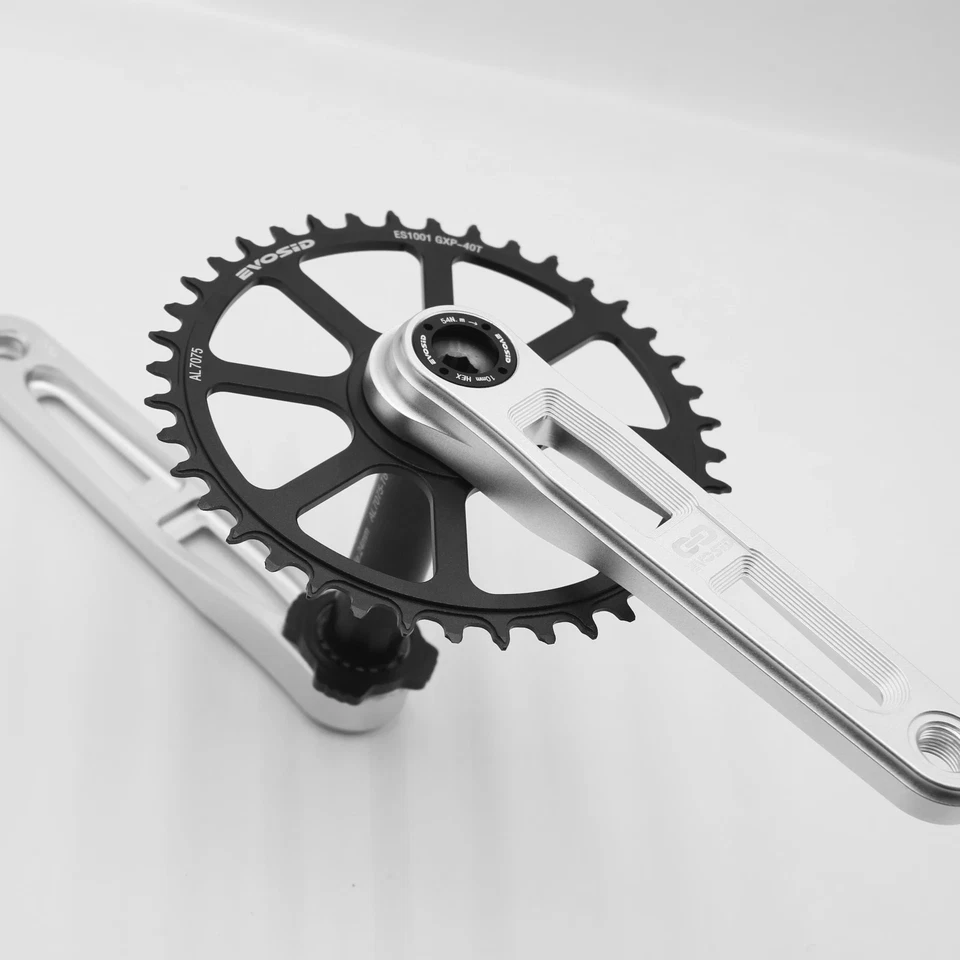 Juego de bielas para bicicleta de carretera 160/165/170 mm grava bicicleta manivela montaje directo de 3 clavos Foto 4 de 4