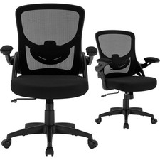 Office Chair Ergonomic, Comfy Desk Chair with Flip up Arms, Mesh Computer Cha...