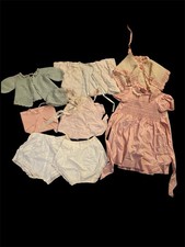 VINTAGE Baby Toddler Girl Clothing Lot 1960s 1970s 1980s Knit Trim Doll Bo Peep