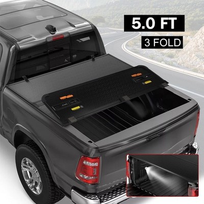 5FT 3-Fold FRP Hard Truck Tonneau Cover Complete For 2016-2024 Toyota Tacoma
