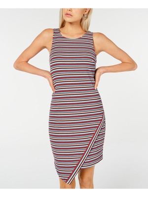 BCX Womens Red Sleeveless Jewel Neck Above The Knee Body Con Dress XXS