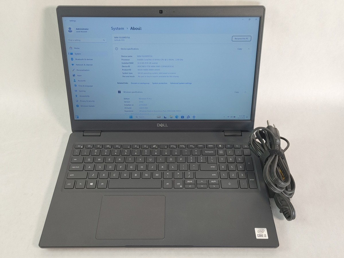 Dell Latitude 3510 Core i3-10110U 2.10 GHz 32 GB 256 GB SSD