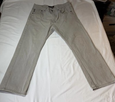 Oscar Jeans Men's Regular Fit Denim Jeans Gray Light Wash 5-Pocket Straight