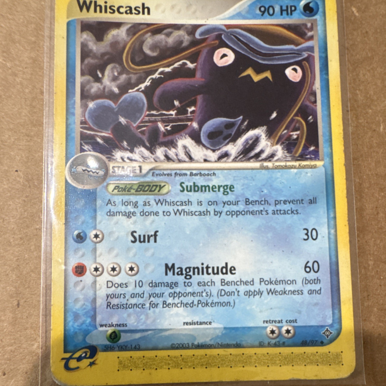 Pokémon Whiscash 90 HP Uncommon Card 48/97 EX Dragon Nintendo 2003 Regular