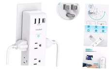 Surge Protector Outlet Extender - with Rotating Plug, 6 AC Multi Plug Outlet