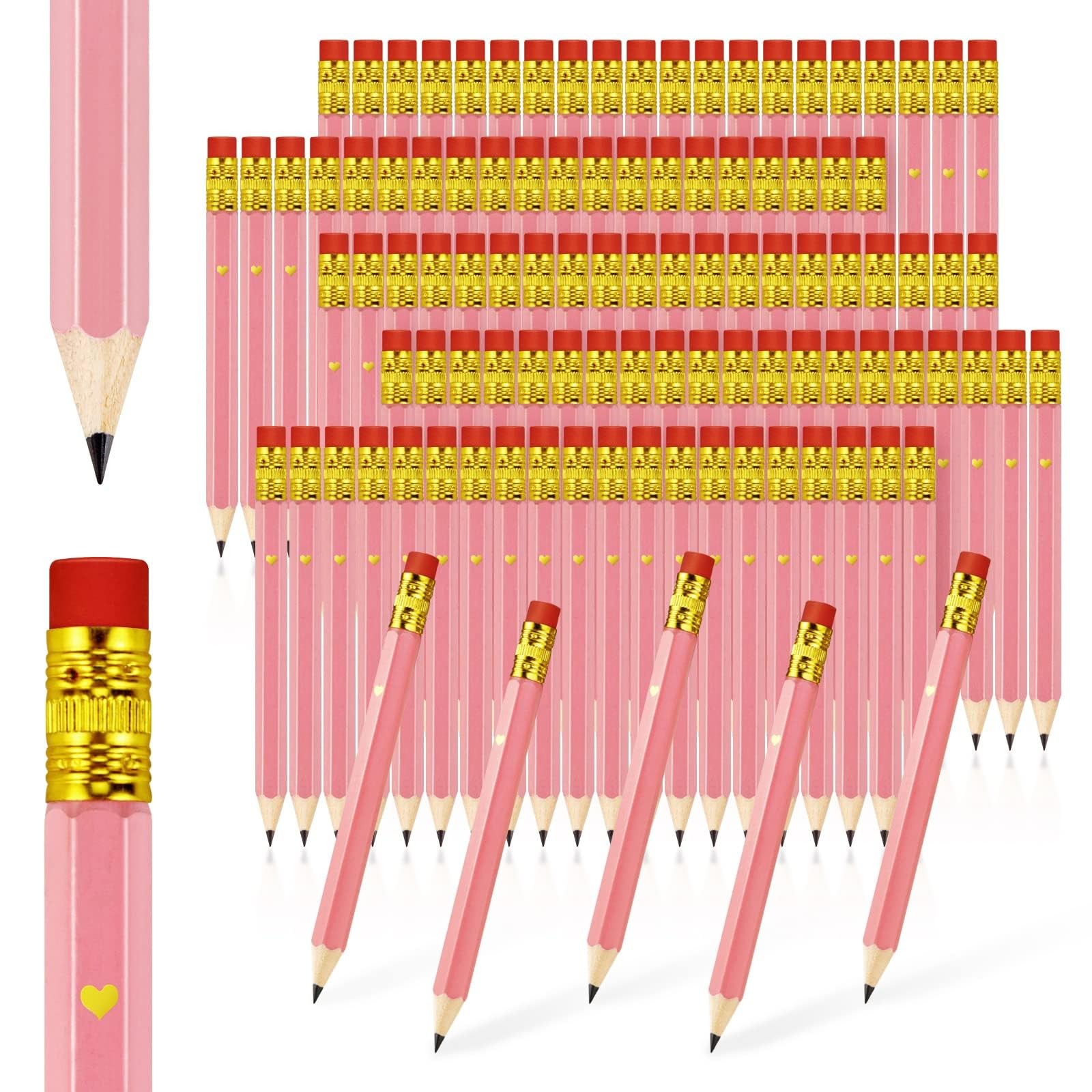 Pencils Pre-sharpened Short Hexagon Hb Bulk