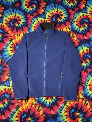 Vintage Women s Blue Fleece L.L. Bean Zip Up Fleece Jacket Size S