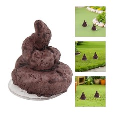 3pcs Realistic Poop Models: Fake Mini Resin Poop Prank - Micro Landscape Poo
