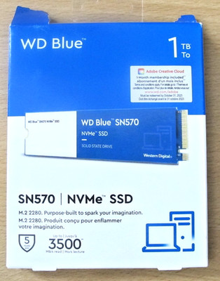 Western Digital WD Blue SN570 1TB SSD PCIe 3.0 x4 NVMe M.2 2280 Unused Open Box
