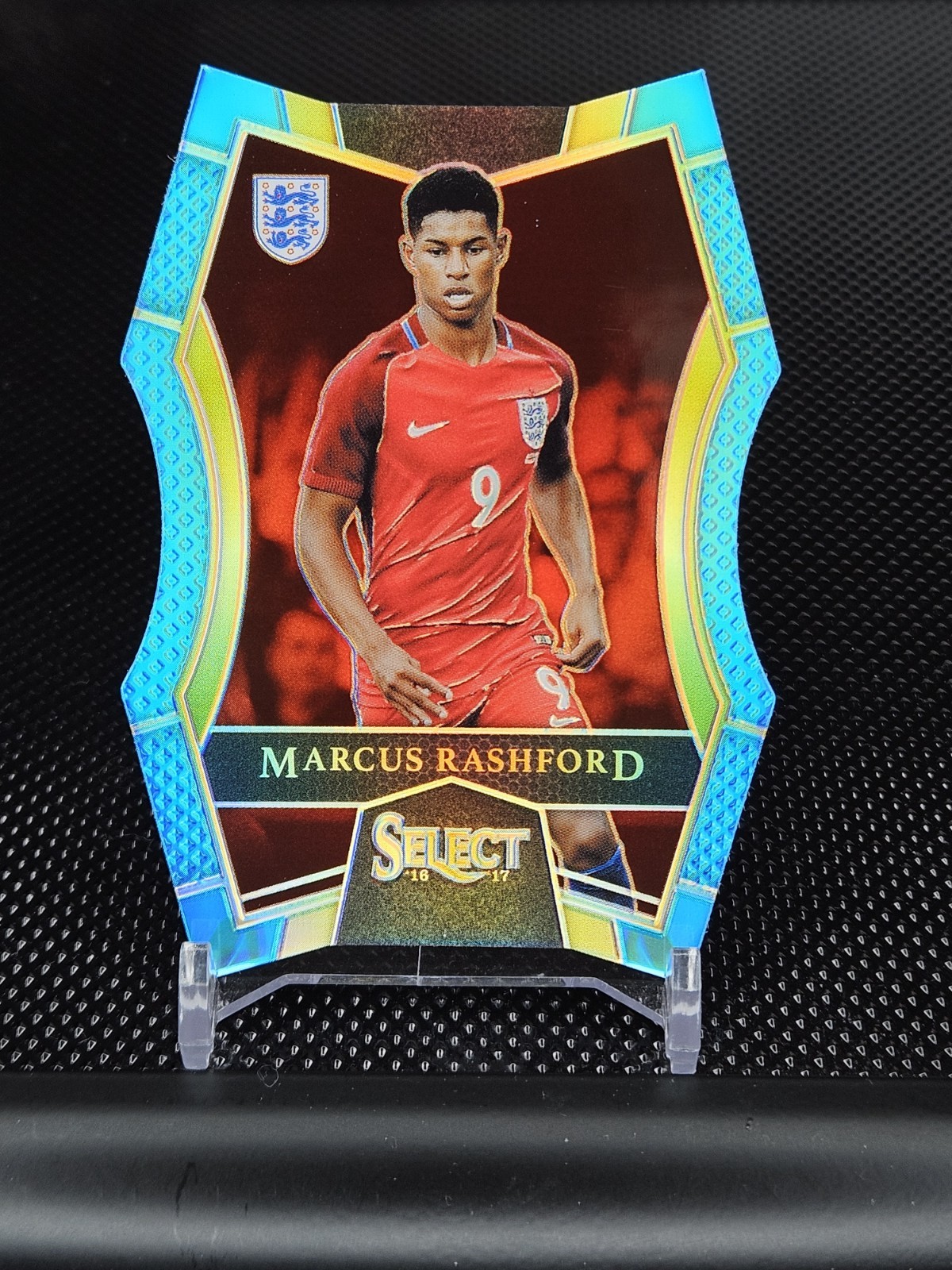 2016 Panini Select Soccer Marcus Rashford #151 Light Blue Die Cut /249 Rookie