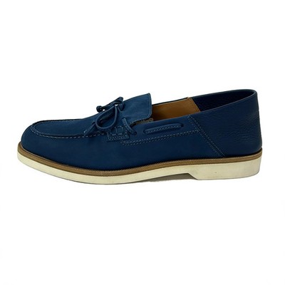 MORESCHI Blue Suede Leather Men's Shoes