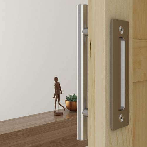 Rolltrak Stainless Steel Barn Door Pull Handle Set - Picture 2 of 3