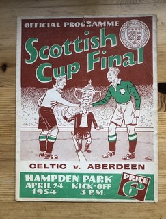 Scottish Cup Final Programme – 1954 Glasgow Celtic v Aberdeen
