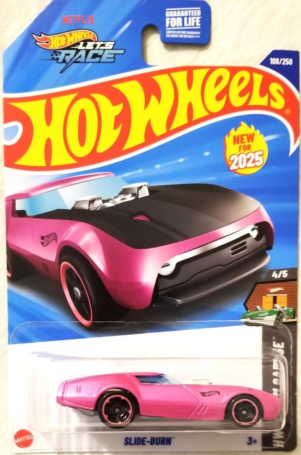 2025 Hot Wheels New Slide-Burn  {{ PINK }} & FREE SHIPPING 
