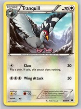 2011 POKEMON EMERGING POWERS TRANQUILL 81/98 UC NM A103276 FREE S&H