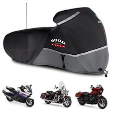 Motorcycle Cover 600D Waterproof for Touring Models Harley Side Box Gray