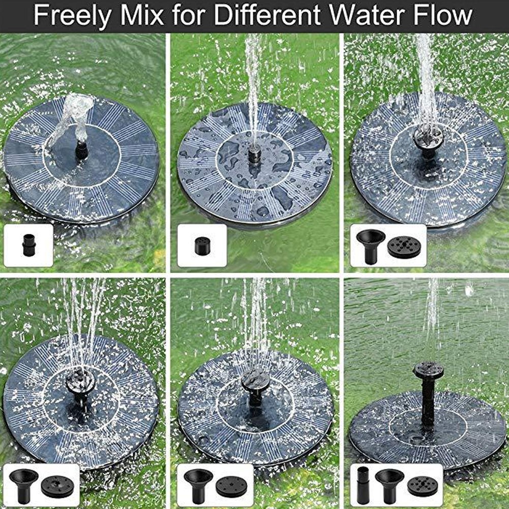 7V Outdoor Solar Powered Fountain Pump Suit For Gardens Birdponds Small Pools