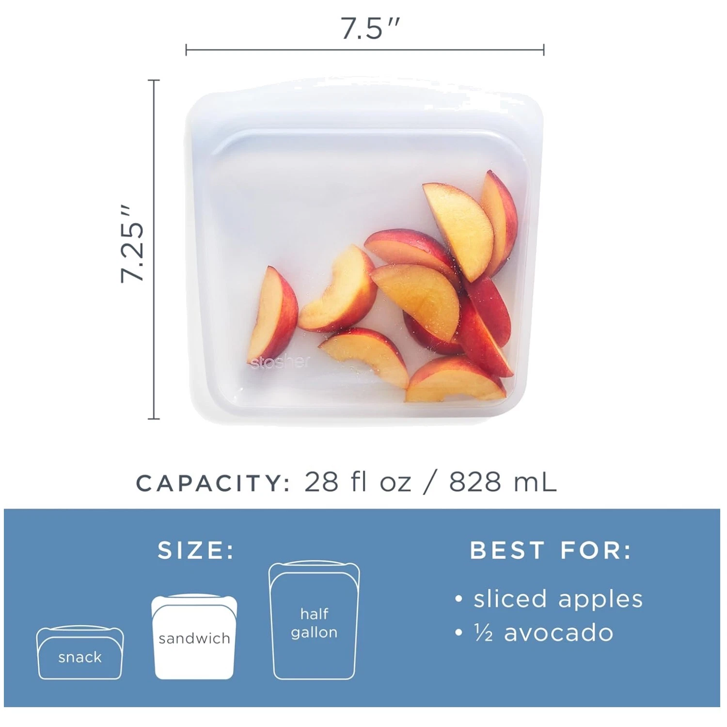 Platinum Silicone Reusable Sandwich Bag