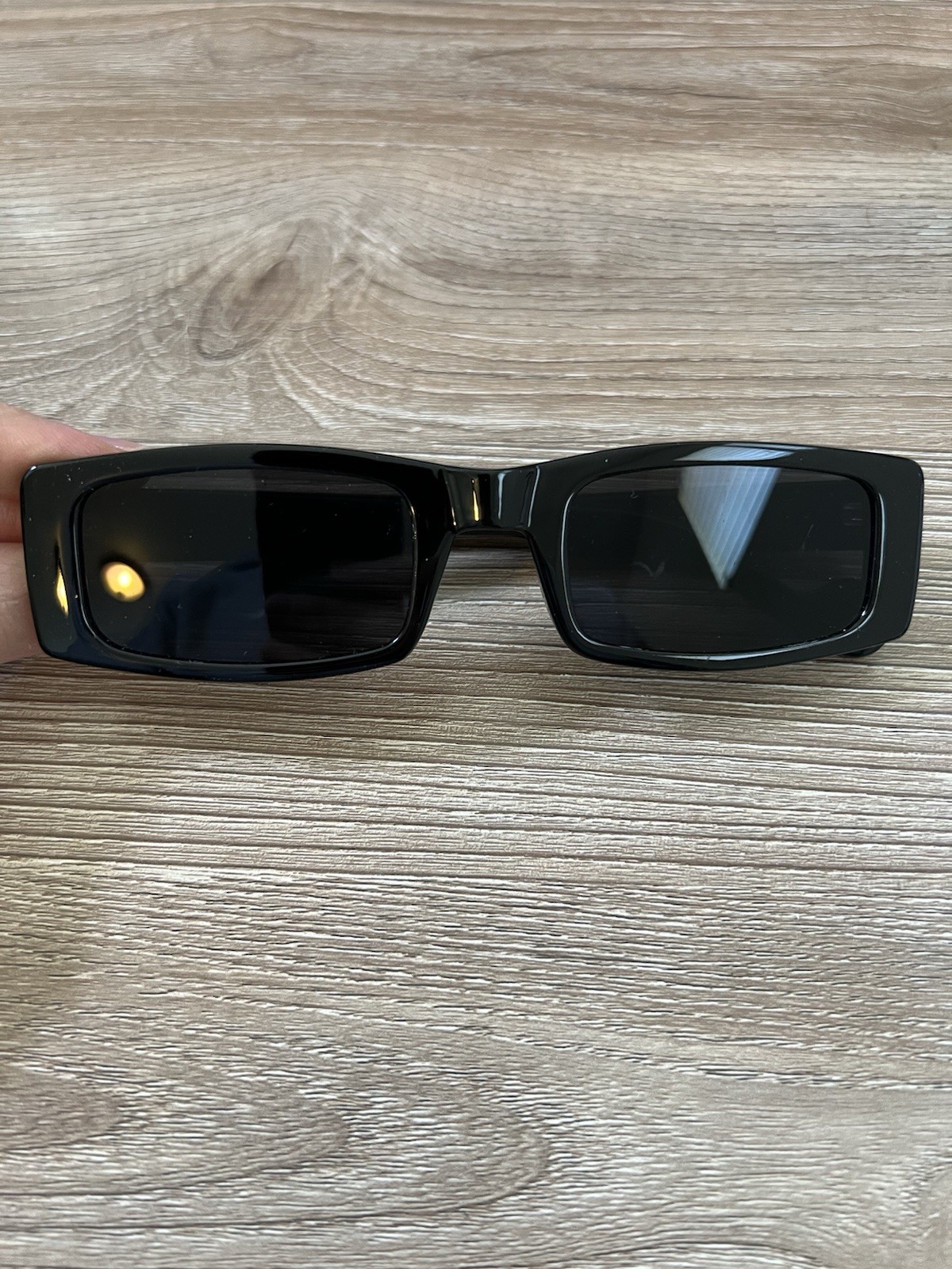 Rectangle Black Sunglasses - image 1