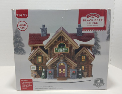 Holiday Time Black Bear Lodge Christmas Village Country Charm 2021