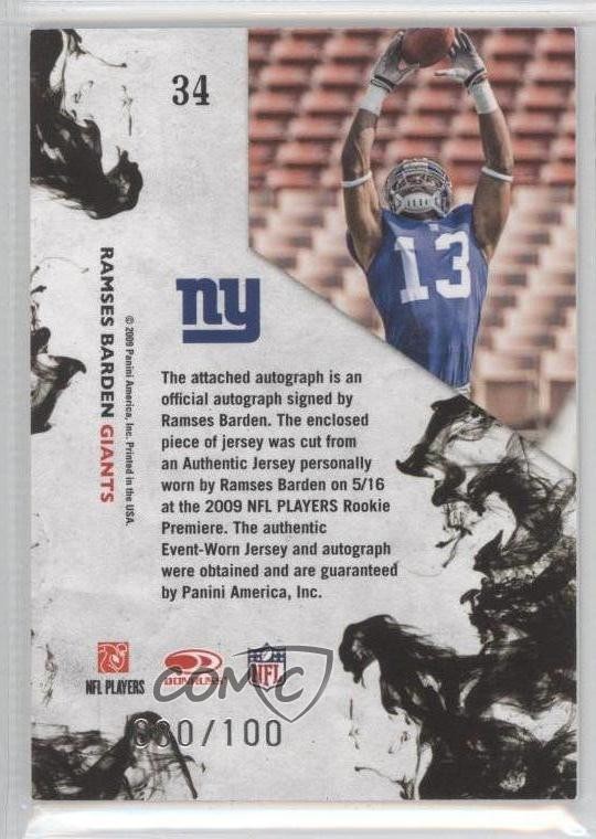 2009 Donruss Rookies & Stars Signatures 80/100 Ramses Barden #34 Auto ...