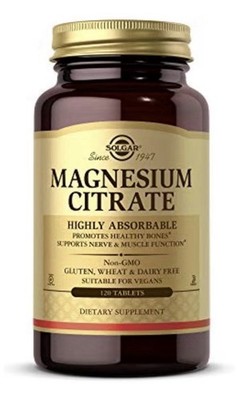 Solgar Magnesium Citrate Healthy Bones Support Nerve System Muscles 60 Tablets