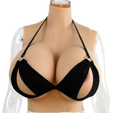 Realistic B-H Cup Silicone Breast Forms Breast Plate Fake Boobs For Crossdresser