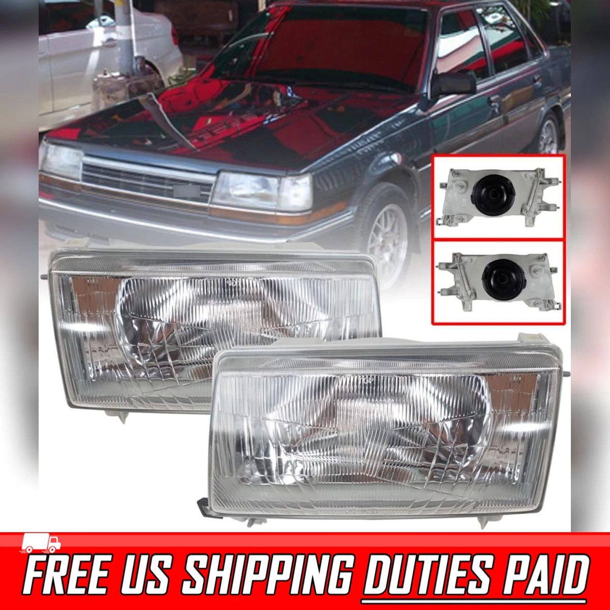 Front LR Pair Head Lamp Front Light For Toyota Corona ST151 AT151