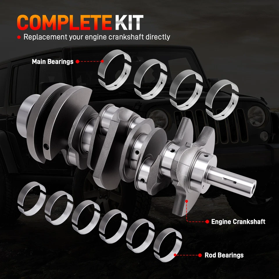 3.6L Engine Crankshaft & Bearing Kit For 2011-2024 Chrysler Dodge Jeep 5184251AH - Image 3 of 4