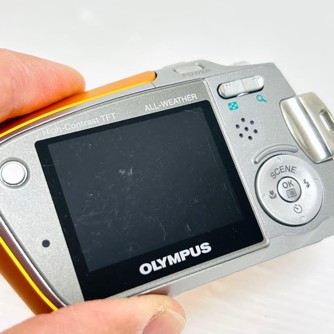 OLYMPUS μ-mini Orange Compact Digital Camera Tested Working Seller