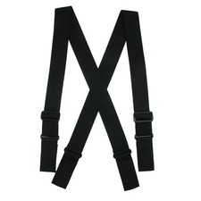 CTM Men's Big Tall Elastic Ergonomic Support Suspenders with Hook Loop Ends