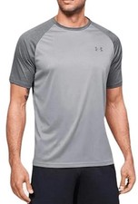 NEW UNDER ARMOUR Men's UA Tech 2.0 Short Sleeve Heatgear SHIRT SZ LG L GRAY