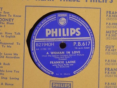 FRANKIE LAINE A WOMAN IN LOVE (412) 78 RPM PHILIPS
