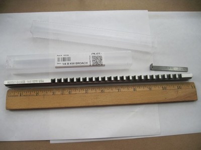 Hassay Savage 10316 Keyway Broach, 1/4 III, HSS, 11-3/4'' OAL, 1 Shim