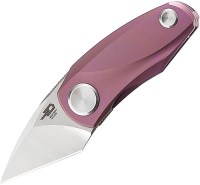Bestech Knives Tulip Framelock Purple Titanium Folding Bohler M390 Knife T1913C